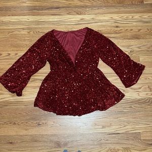 Red sequins MILLYBRIDAL dress
